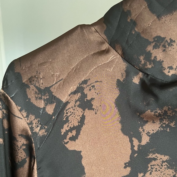 ZARA PRINTED BLOUSE WITH BOW - Picture 10 of 10